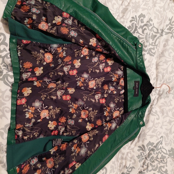 Green Faux Leather Jacket - Picture 6 of 8